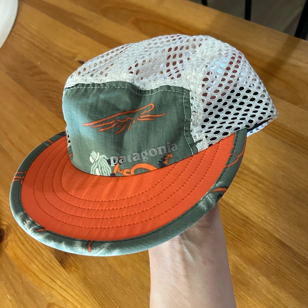 Patagonia duckbill Mesh Cap with Green and Orange